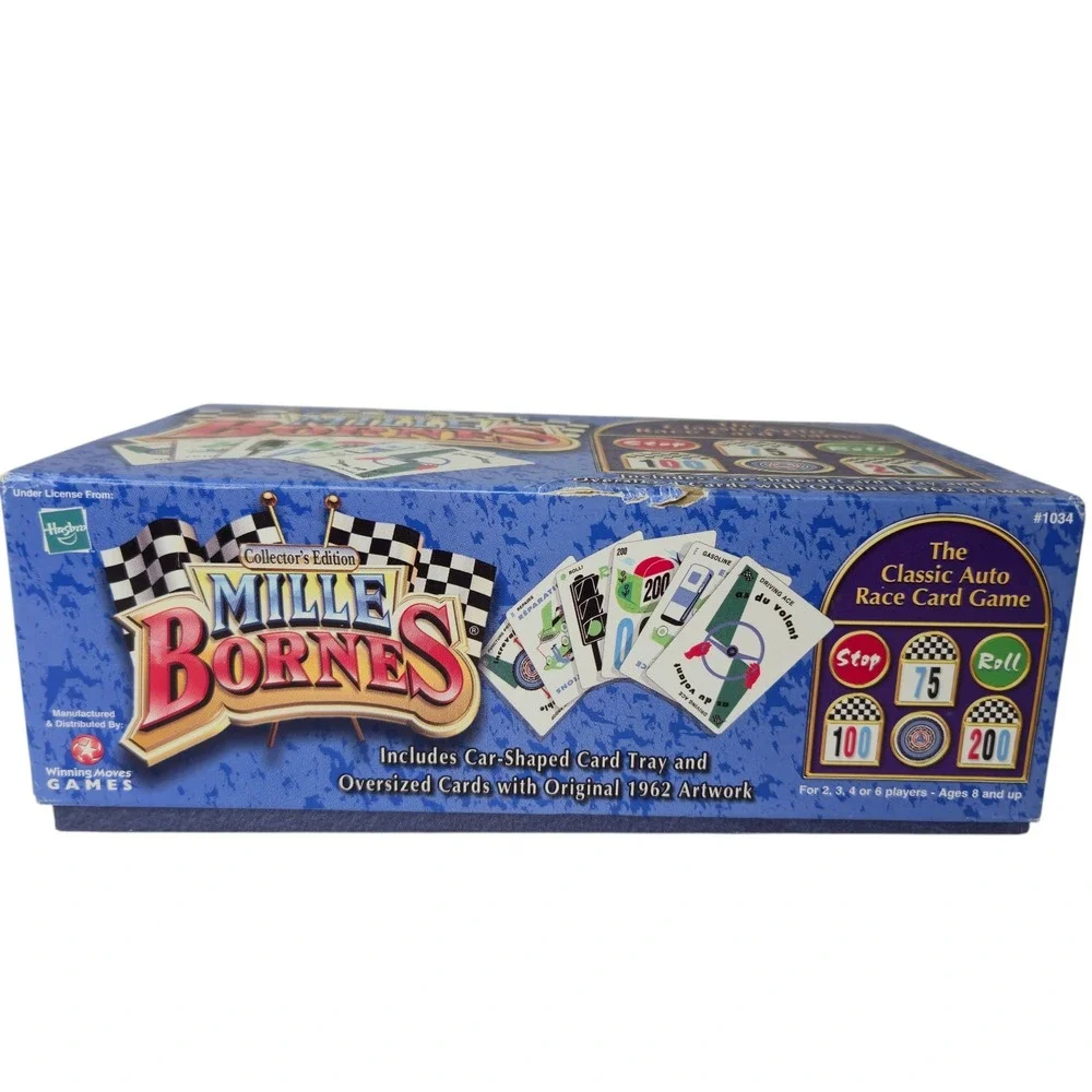Mille Bornes Card Game Collector's‎ Edition Winning Moves 2003 Complete Family